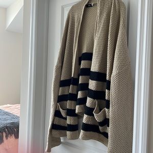 Knit cardigan.